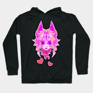 Drippy Pink Neko Hoodie